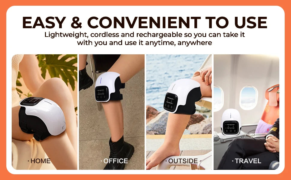 TheraKnee | Smart Knee Massager with Red Light Therapy, Heat & Vibration for Joint Pain Relief