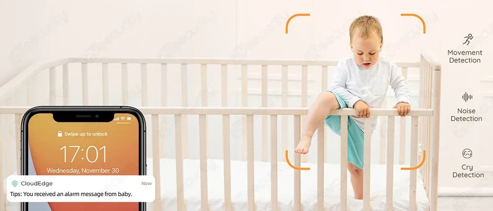 Smart Auto-Track 3MP Baby Monitor (Dual Camera)