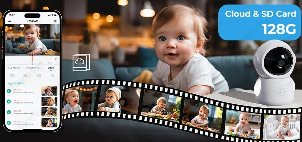 Smart Auto-Track 3MP Baby Monitor (Dual Camera)