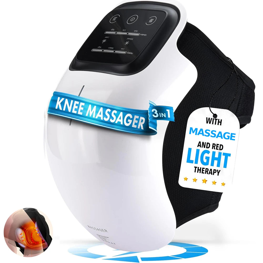 TheraKnee | Smart Knee Massager with Red Light Therapy, Heat & Vibration for Joint Pain Relief