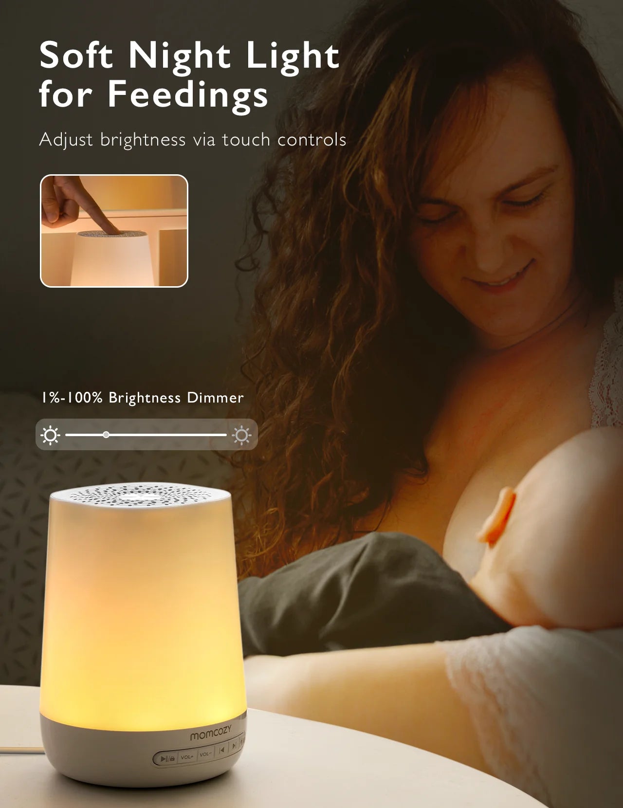 Momcozy Smart Sound Sleep Machine with Night Light