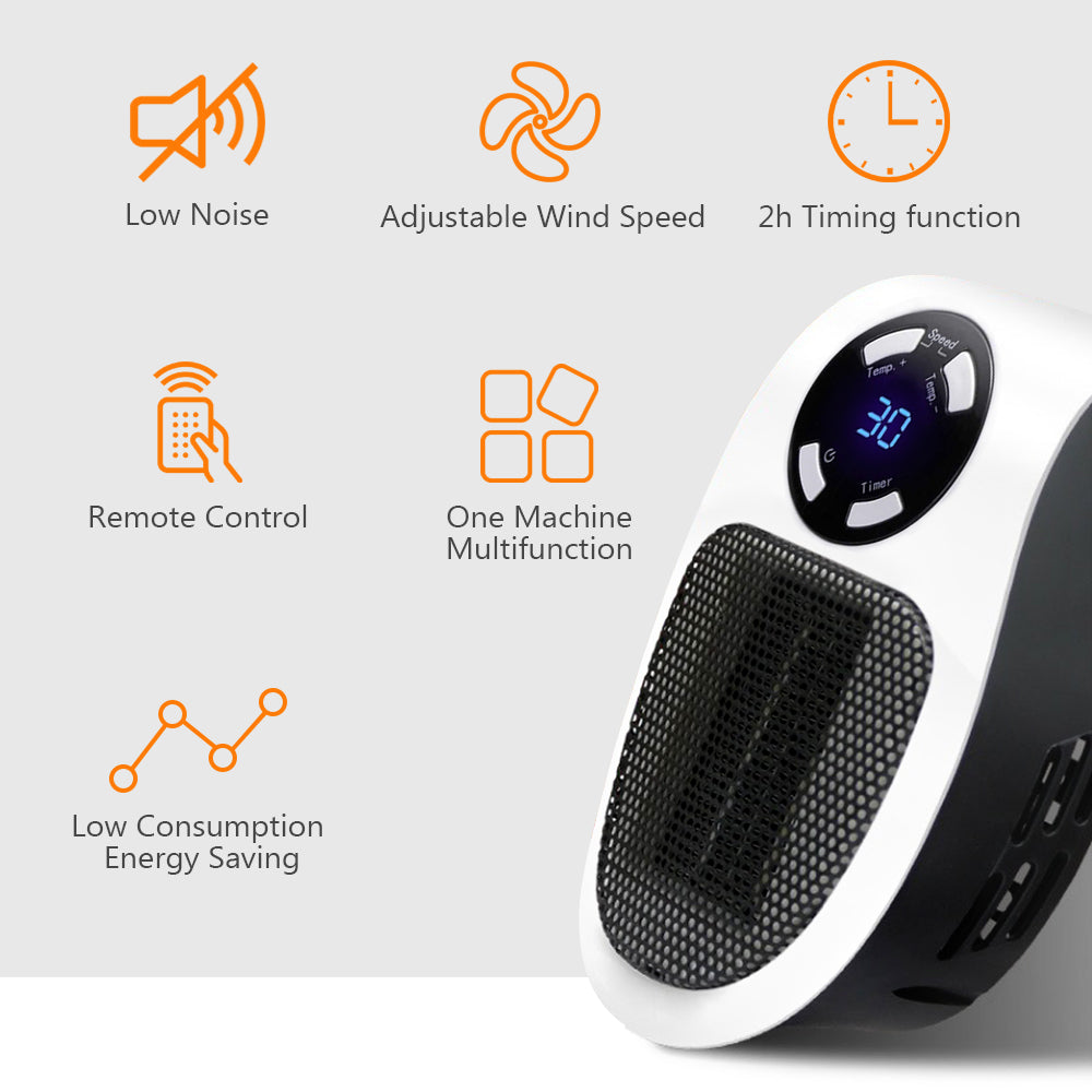 🔥 The Instant Warmth Hero: Personal Plug-in Heater with Remote
