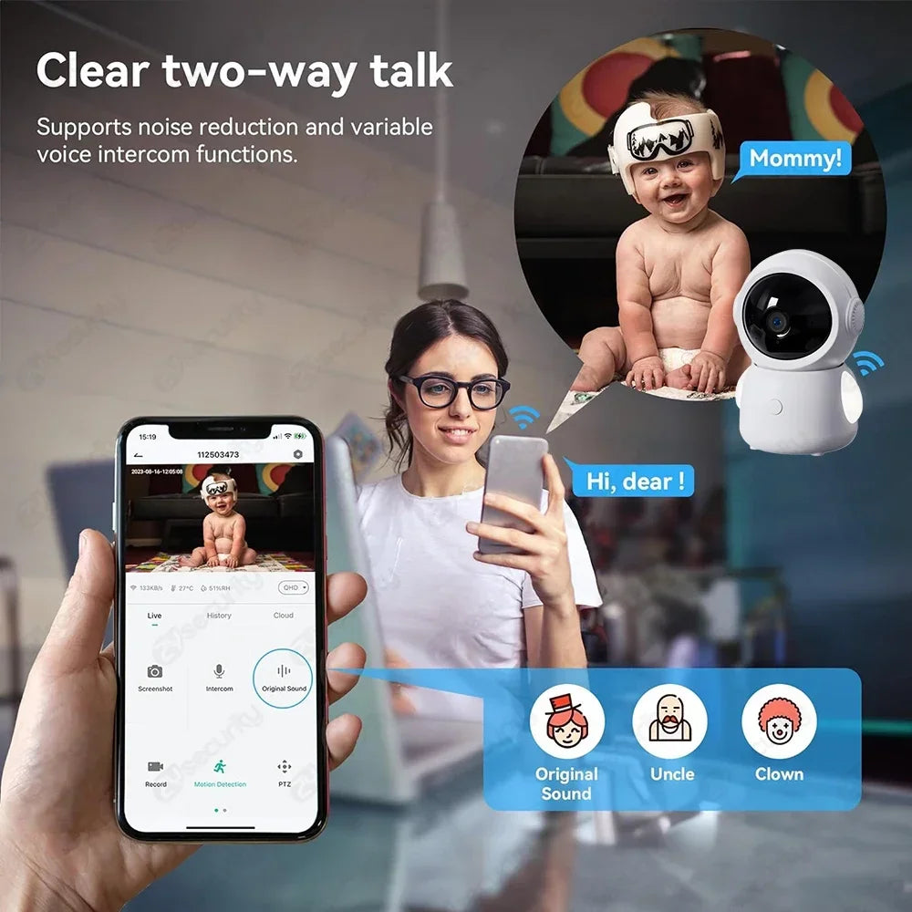 Smart Auto-Track 3MP Baby Monitor (Dual Camera)