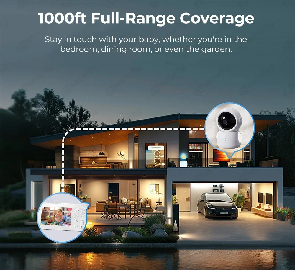 Smart Auto-Track 3MP Baby Monitor (Dual Camera)
