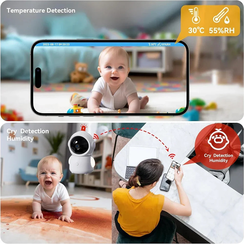Smart Auto-Track 3MP Baby Monitor (Dual Camera)
