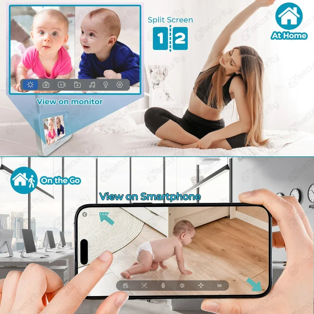 Smart Auto-Track 3MP Baby Monitor (Dual Camera)