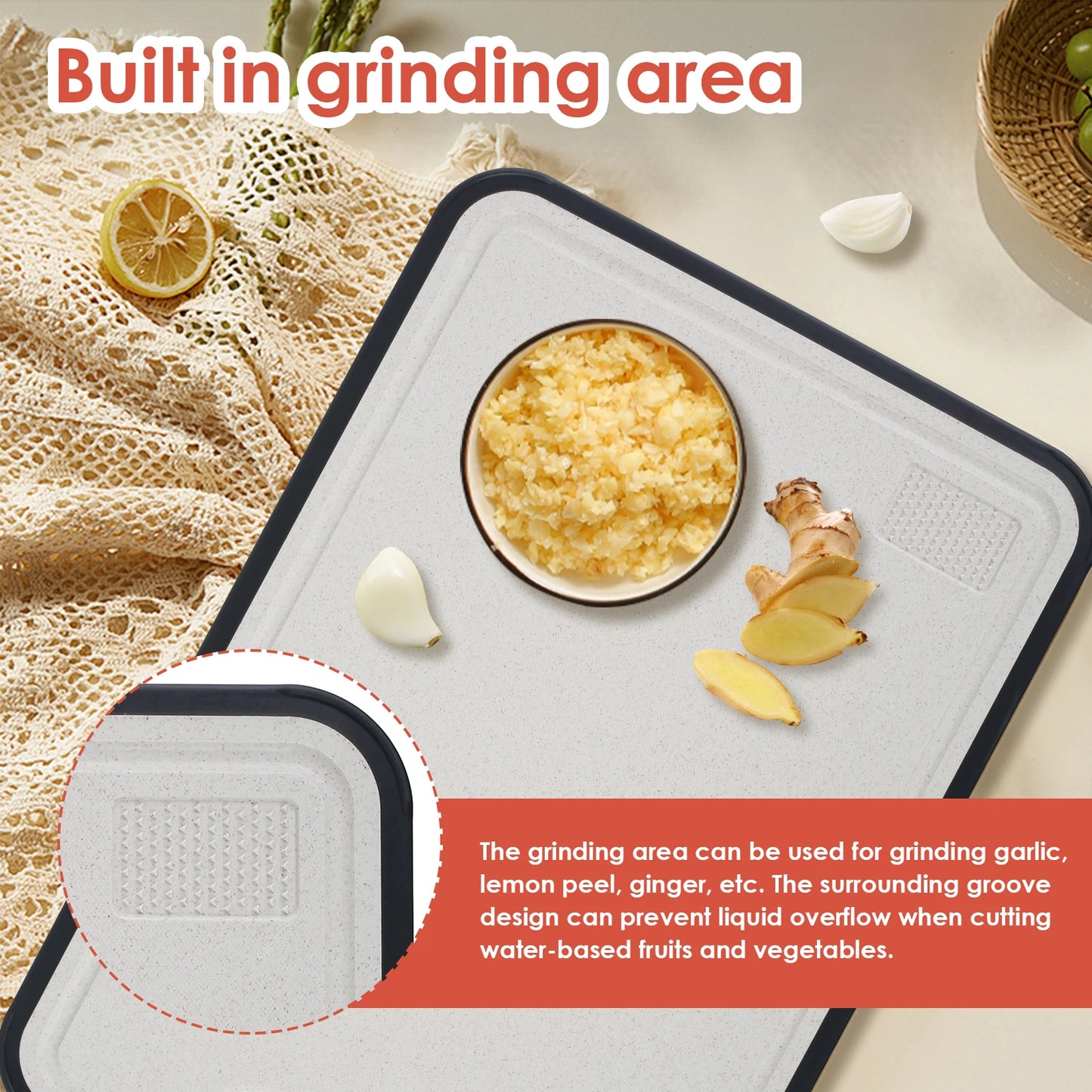 Dual-Surface Cutting Board (Steel & PP)