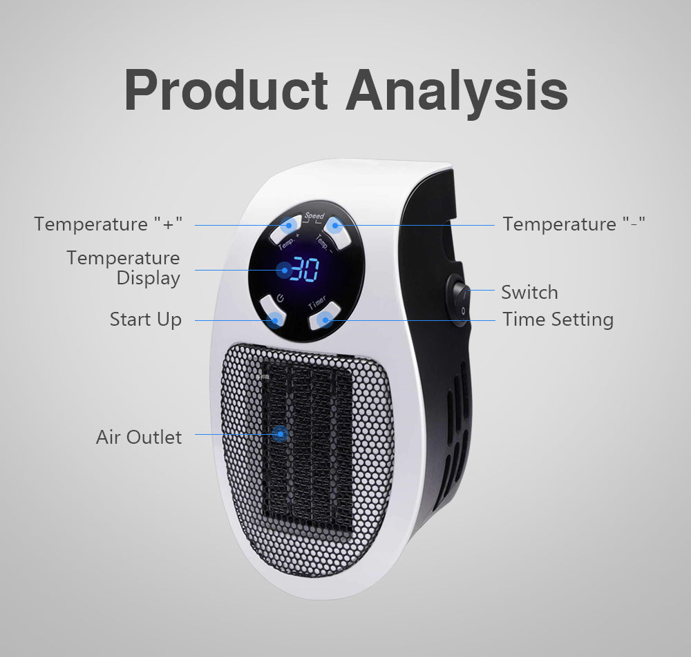 🔥 The Instant Warmth Hero: Personal Plug-in Heater with Remote