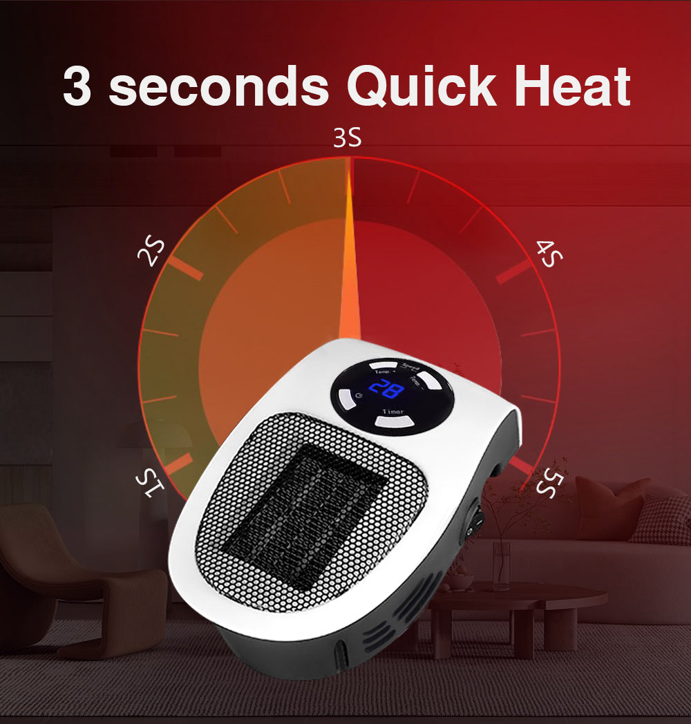 🔥 The Instant Warmth Hero: Personal Plug-in Heater with Remote