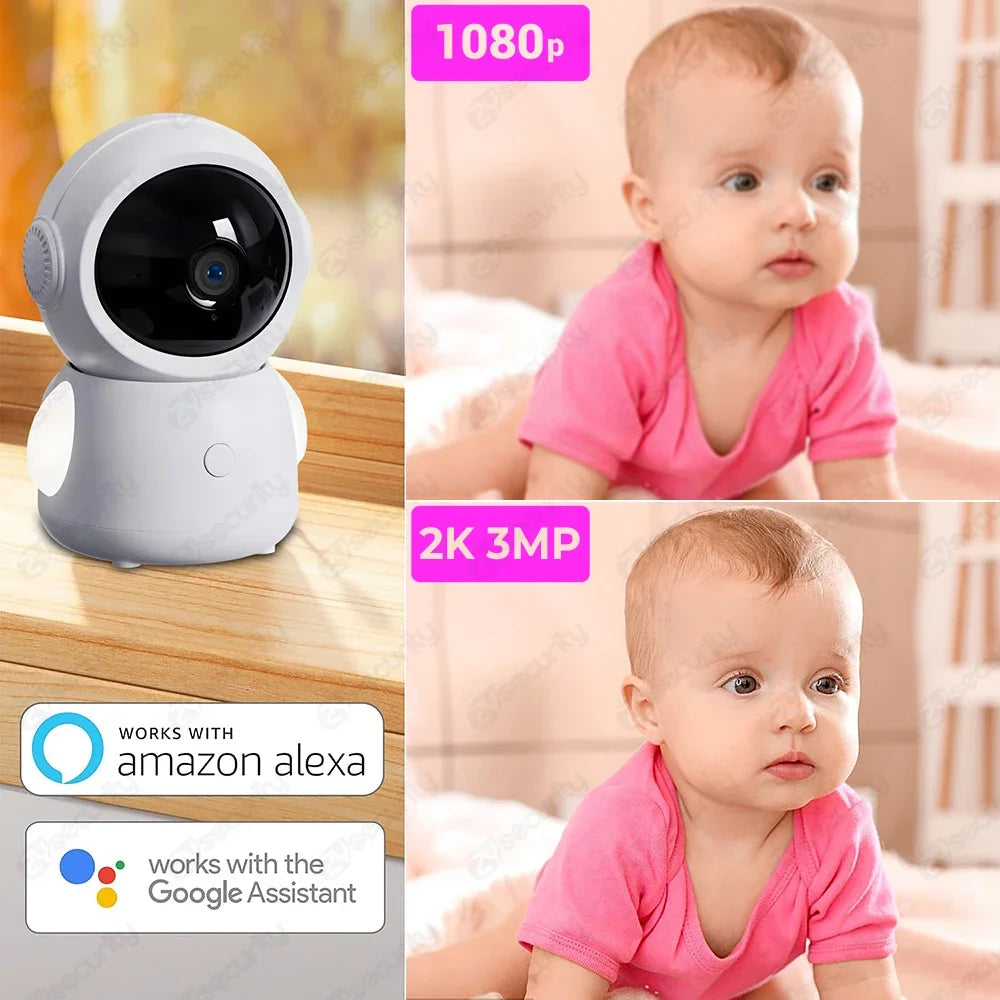Smart Auto-Track 3MP Baby Monitor (Dual Camera)