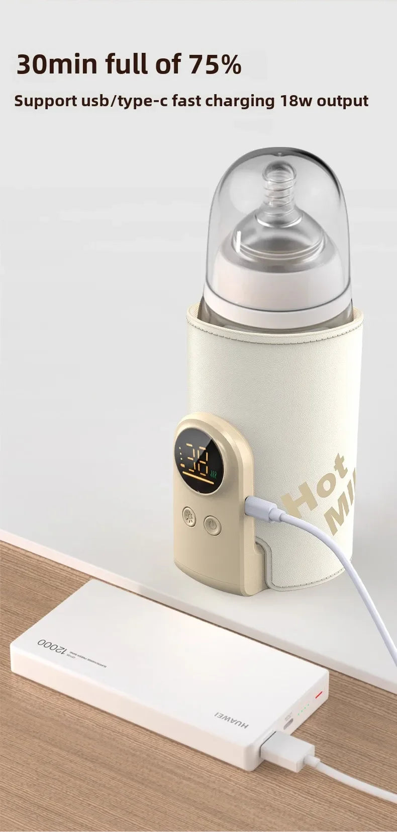 Smart USB Travel Bottle Warmer