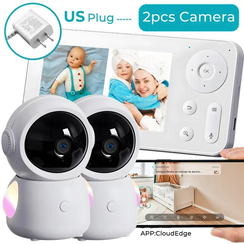 Smart Auto-Track 3MP Baby Monitor (Dual Camera)
