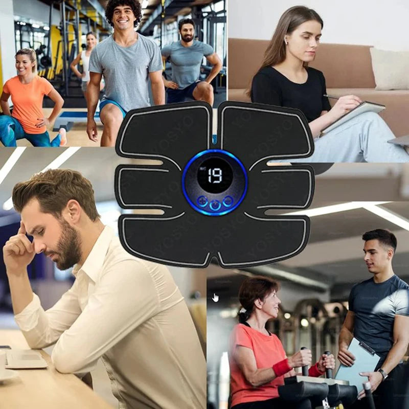 Portable ABS Muscle Stimulator for Home Fitness | USB Rechargeable Abdominal & Arm Toner