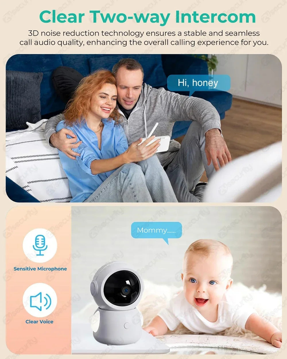 Smart Auto-Track 3MP Baby Monitor (Dual Camera)
