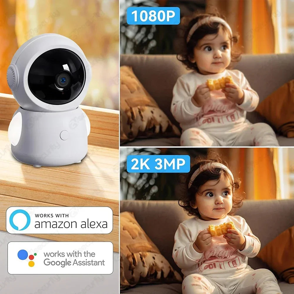 Smart Auto-Track 3MP Baby Monitor (Dual Camera)