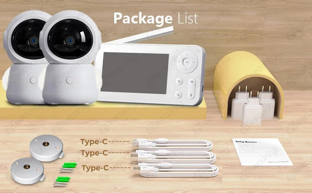 Smart Auto-Track 3MP Baby Monitor (Dual Camera)