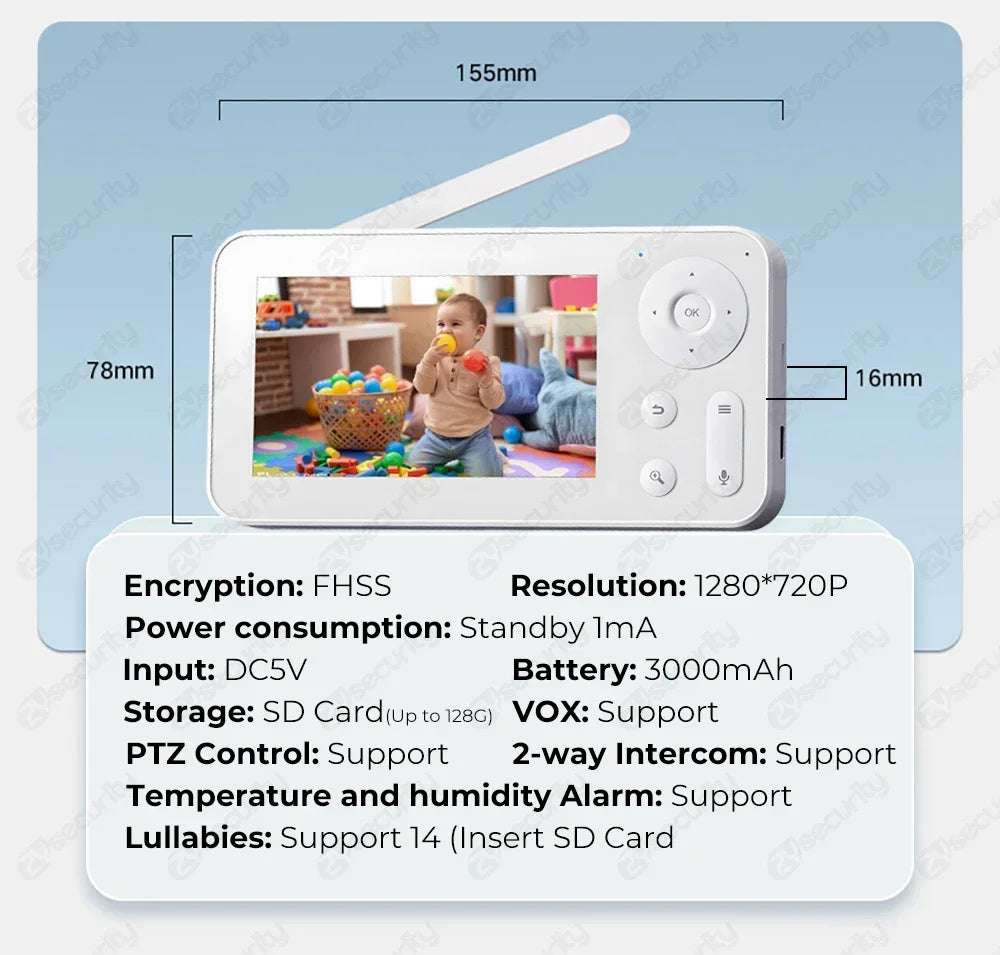 Smart Auto-Track 3MP Baby Monitor (Dual Camera)