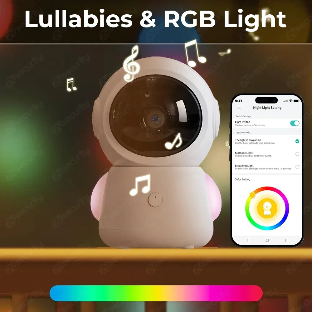 Smart Auto-Track 3MP Baby Monitor (Dual Camera)