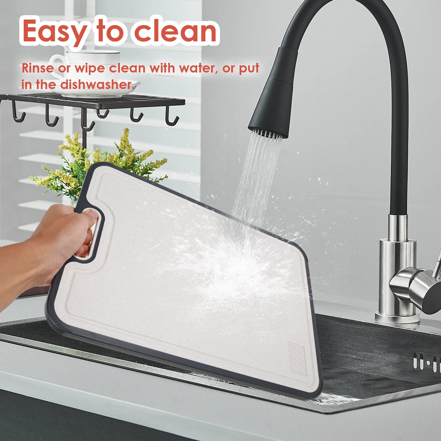 Dual-Surface Cutting Board (Steel & PP)