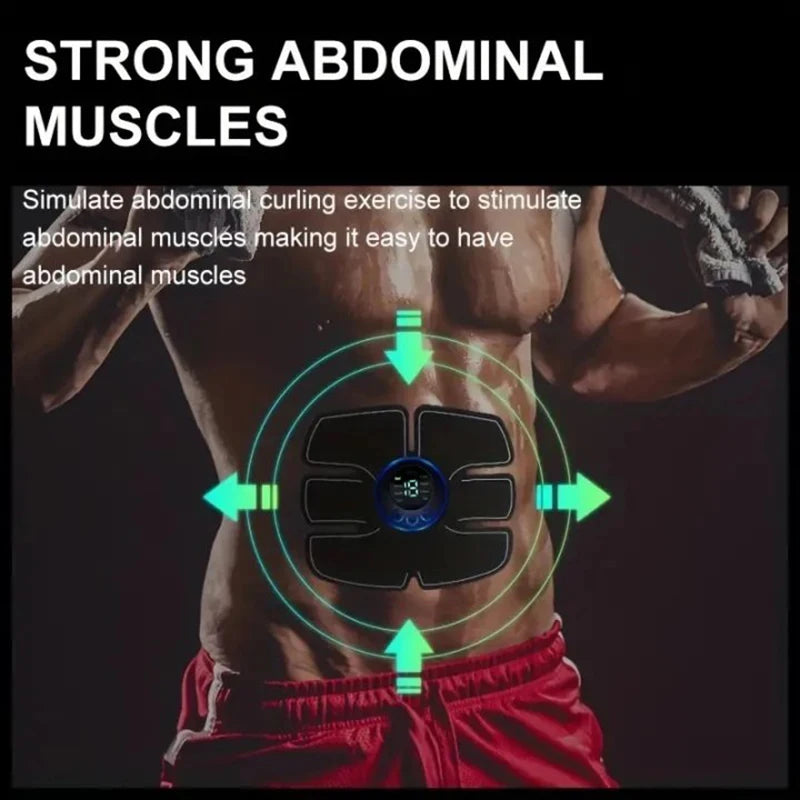 Portable ABS Muscle Stimulator for Home Fitness | USB Rechargeable Abdominal & Arm Toner
