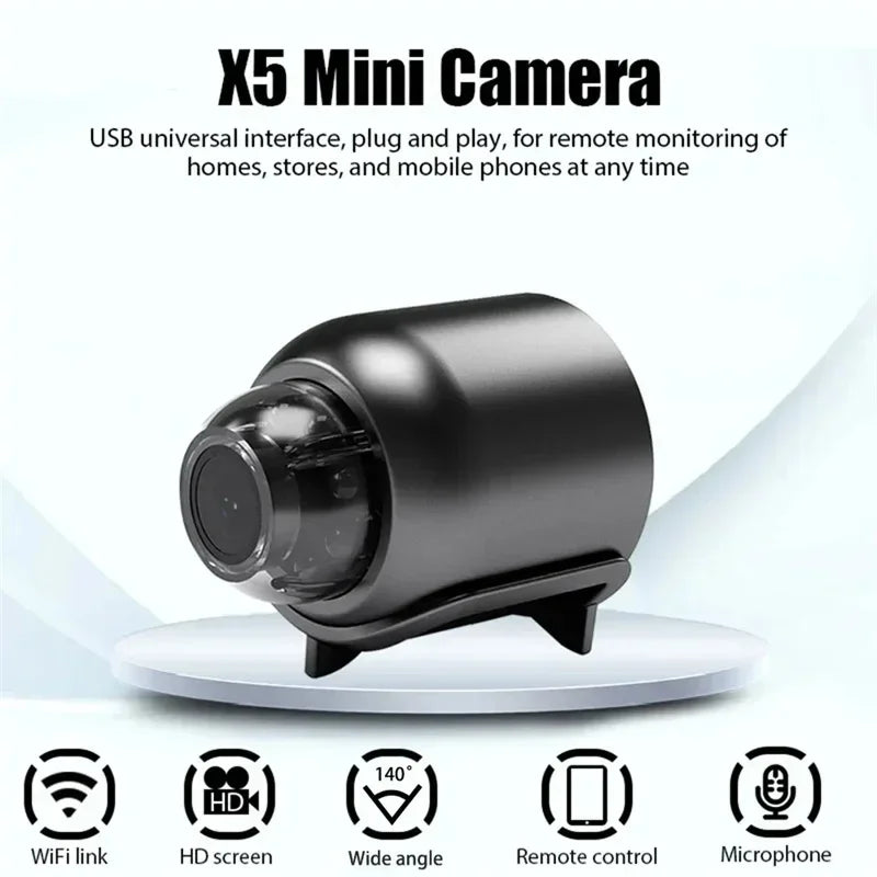 X5 Mini 1080P WiFi Security Camera with Smart Motion Detection