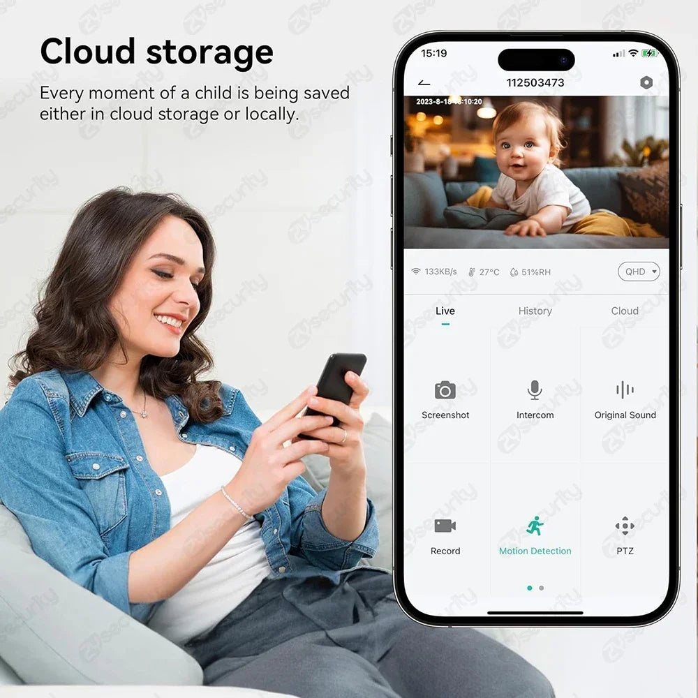 Smart Auto-Track 3MP Baby Monitor (Dual Camera)