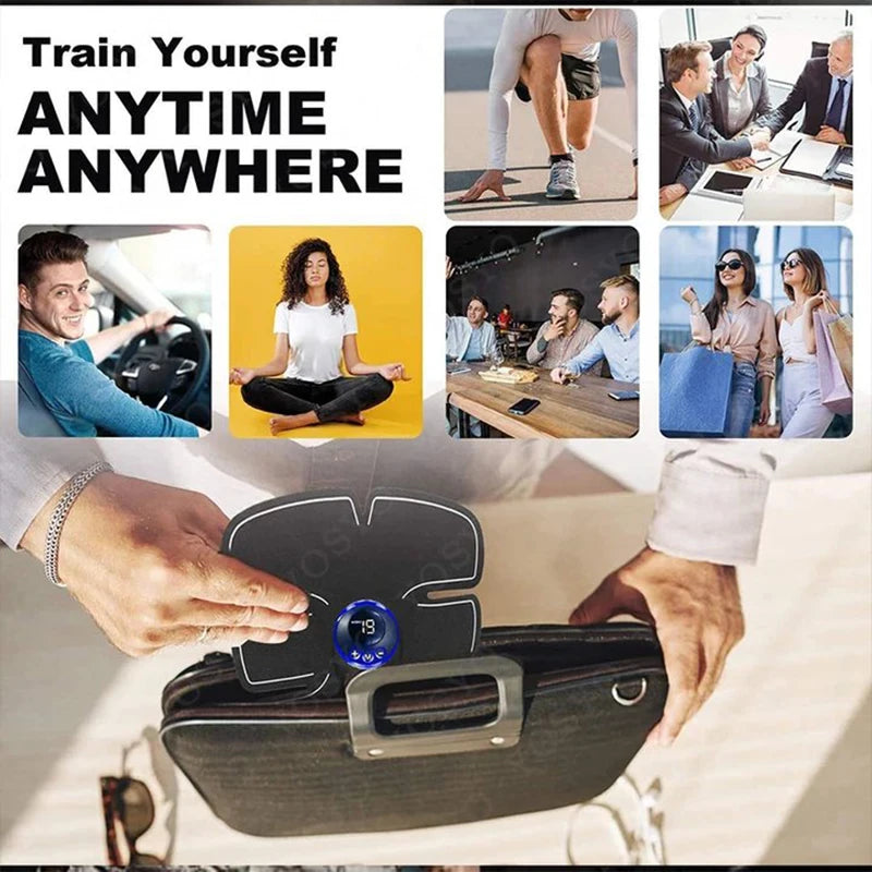 Portable ABS Muscle Stimulator for Home Fitness | USB Rechargeable Abdominal & Arm Toner