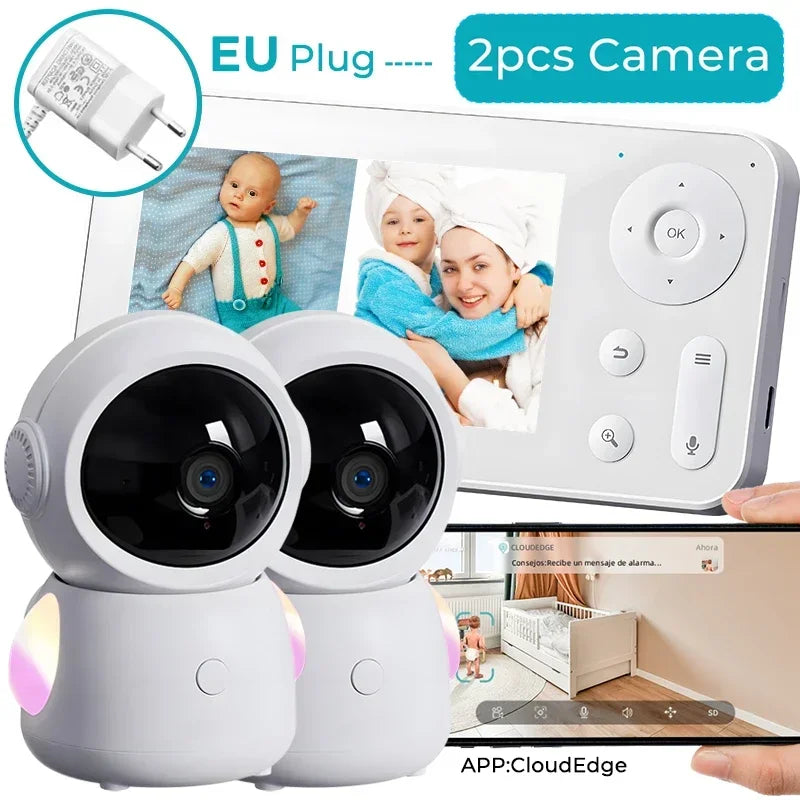 Smart Auto-Track 3MP Baby Monitor (Dual Camera)