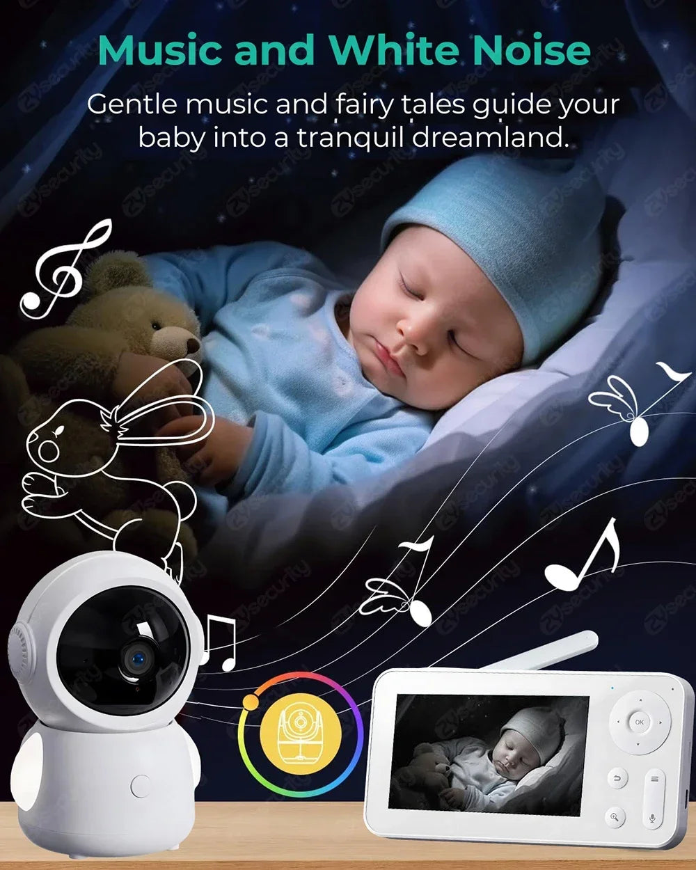 Smart Auto-Track 3MP Baby Monitor (Dual Camera)