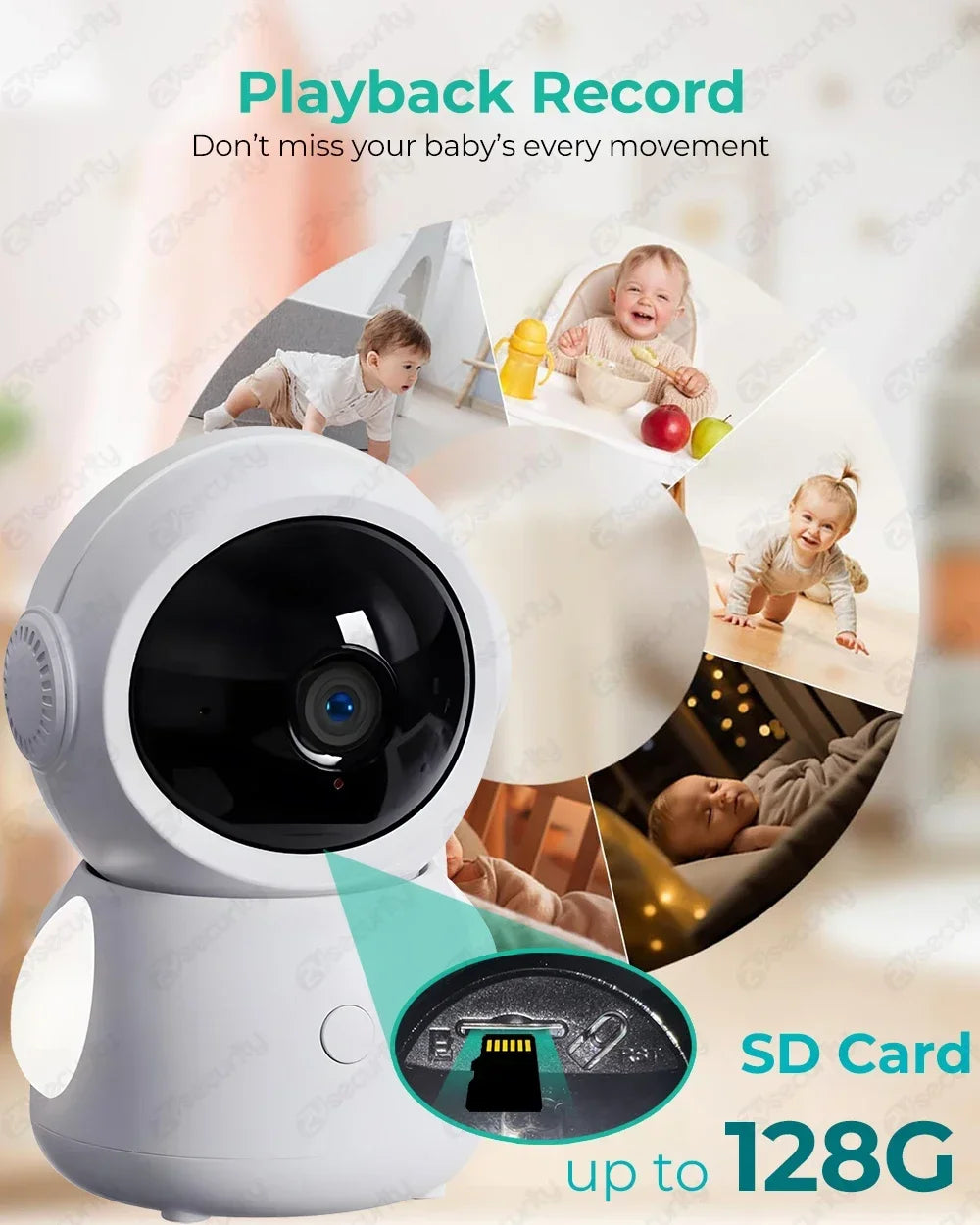 Smart Auto-Track 3MP Baby Monitor (Dual Camera)